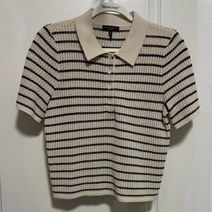 Rag & bone Striped Knit Polo Shirt